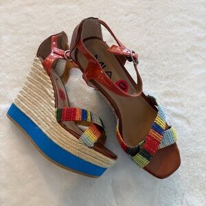 New MIA Boho Beachy Platform Heels